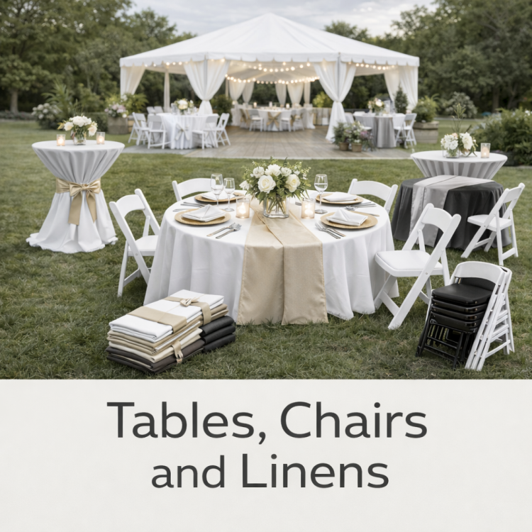 Tables and chairs